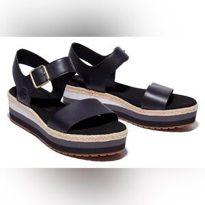 Timberland Santorini Sun Women's Black Sandals Size 8 Preowned